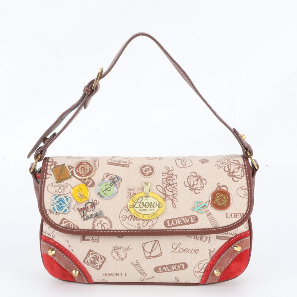 Loewe 160th Anniversary Anagram Leather Shoulder Bag Tote Handbag for Women